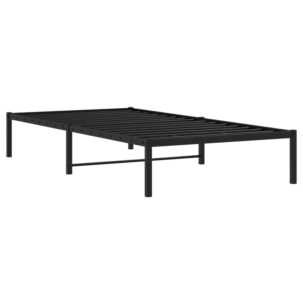 Metalni okvir za krevet crni 100x200 cm