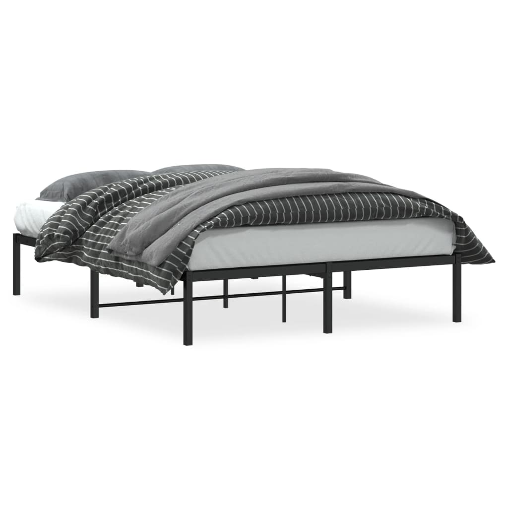 Metalni okvir za krevet crni 140x190 cm