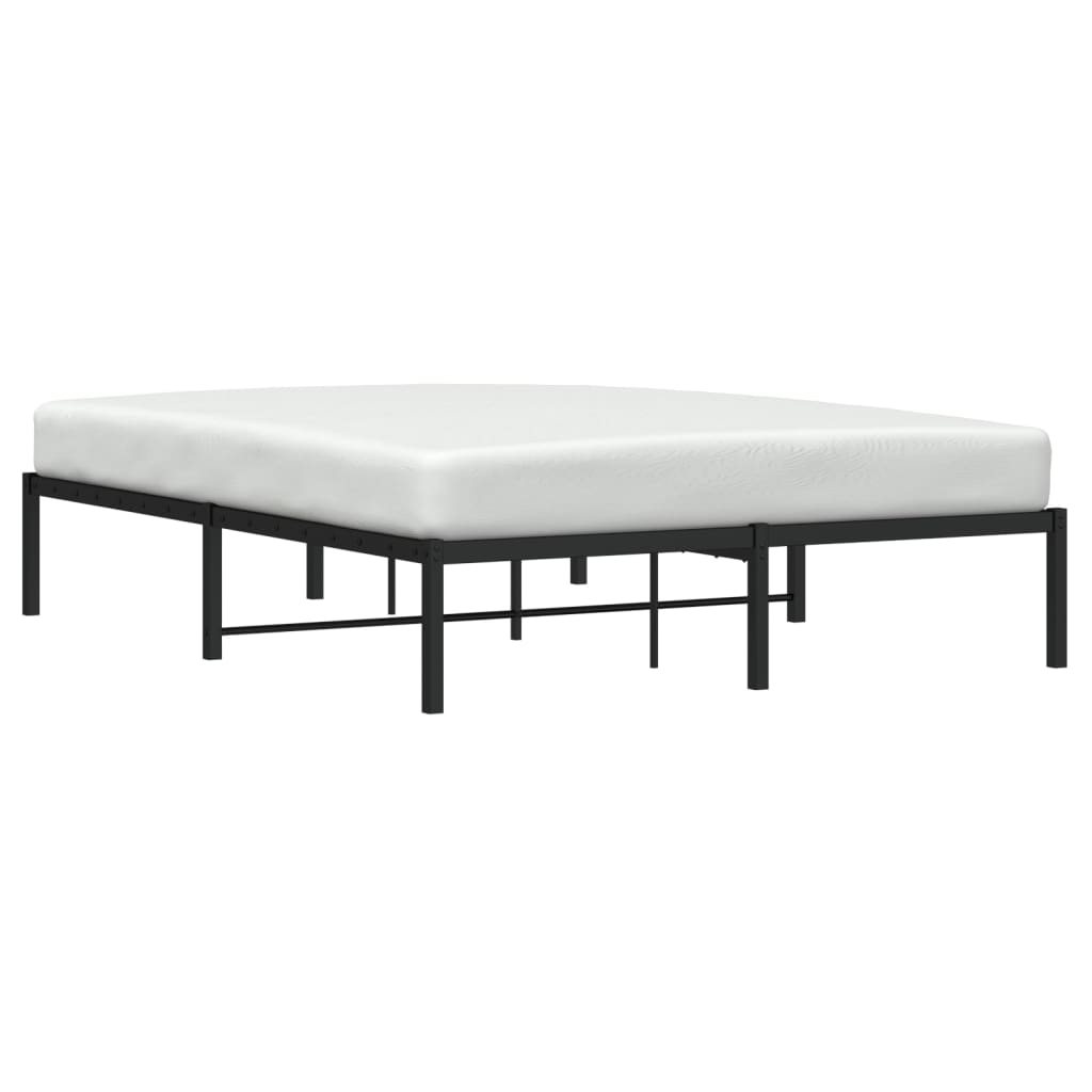 Metalni okvir za krevet crni 140x190 cm