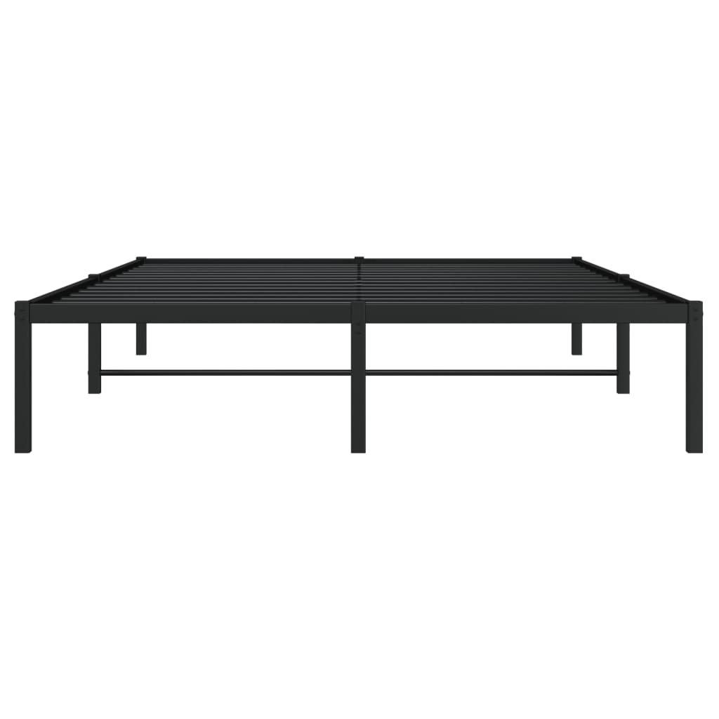 Metalni okvir za krevet crni 140x190 cm