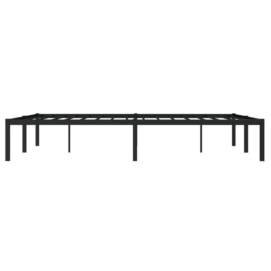 Metalni okvir za krevet crni 140x190 cm
