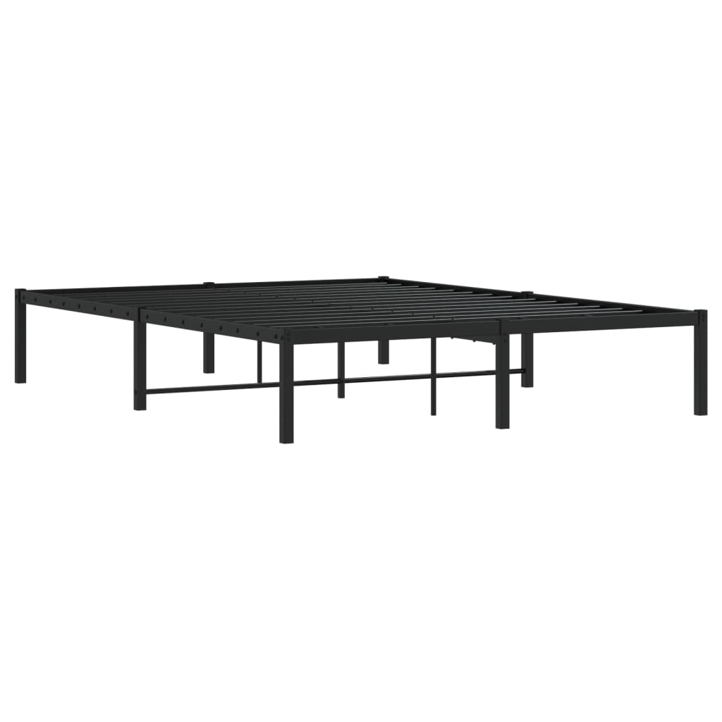 Metalni okvir za krevet crni 140x200 cm