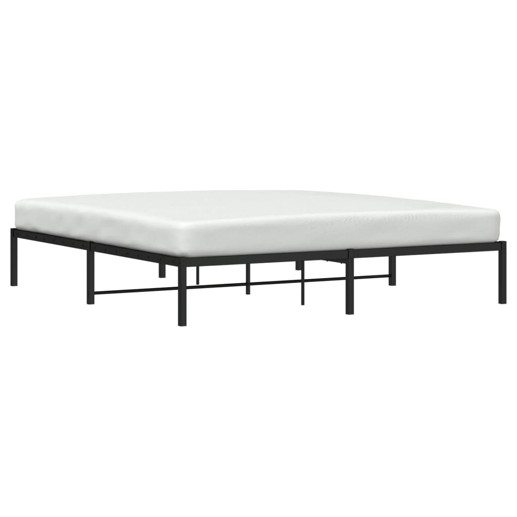 Metalni okvir za krevet crni 183x213 cm