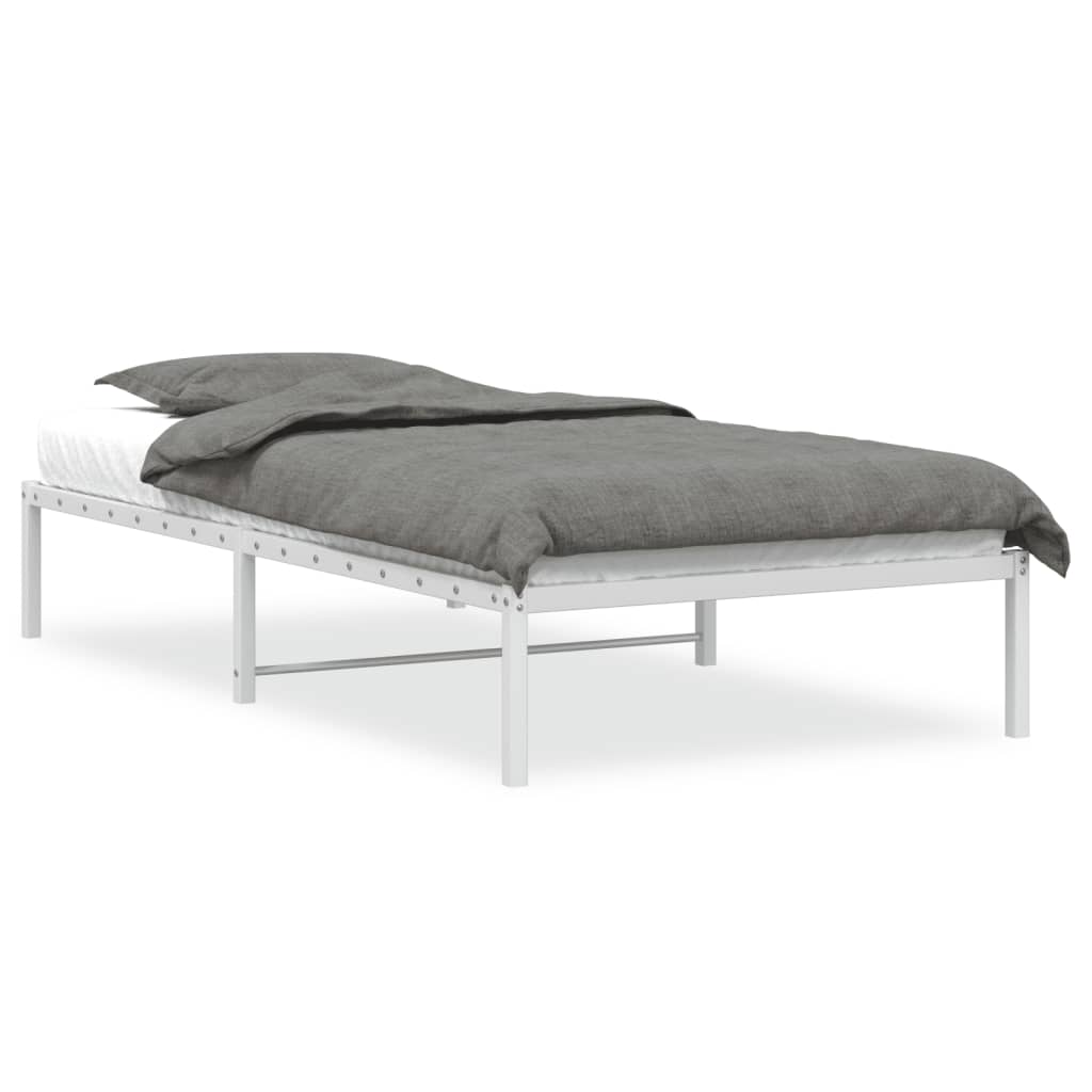 Metalni okvir za krevet bijeli 107x203 cm