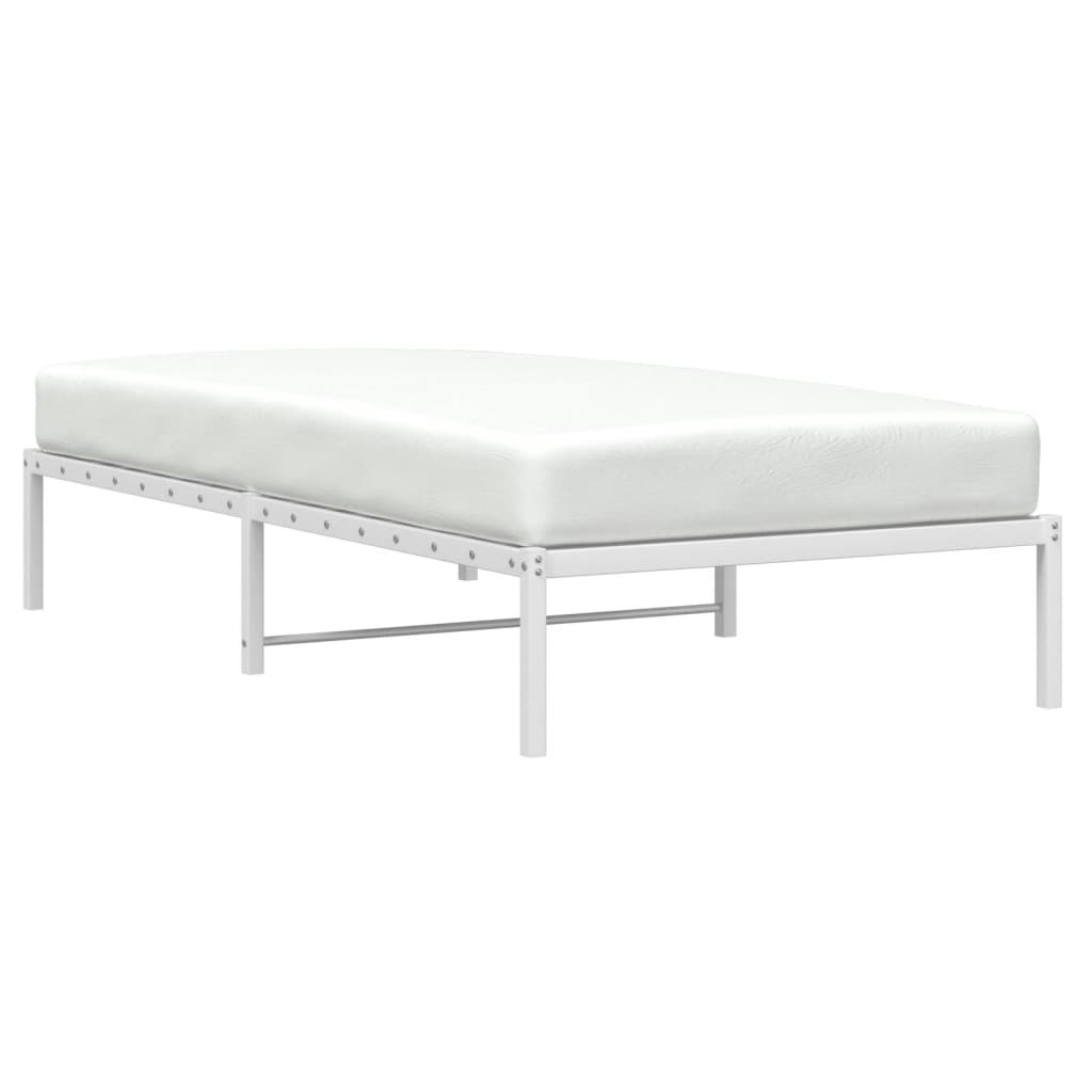Metalni okvir za krevet bijeli 107x203 cm