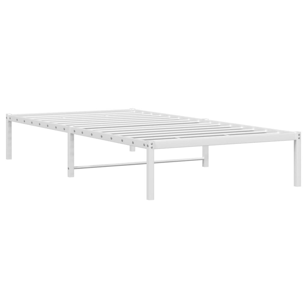 Metalni okvir za krevet bijeli 107x203 cm