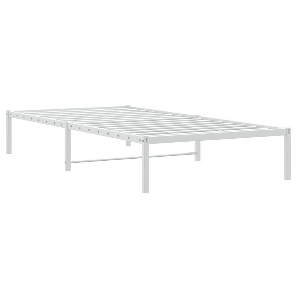 Metalni okvir za krevet bijeli 107x203 cm
