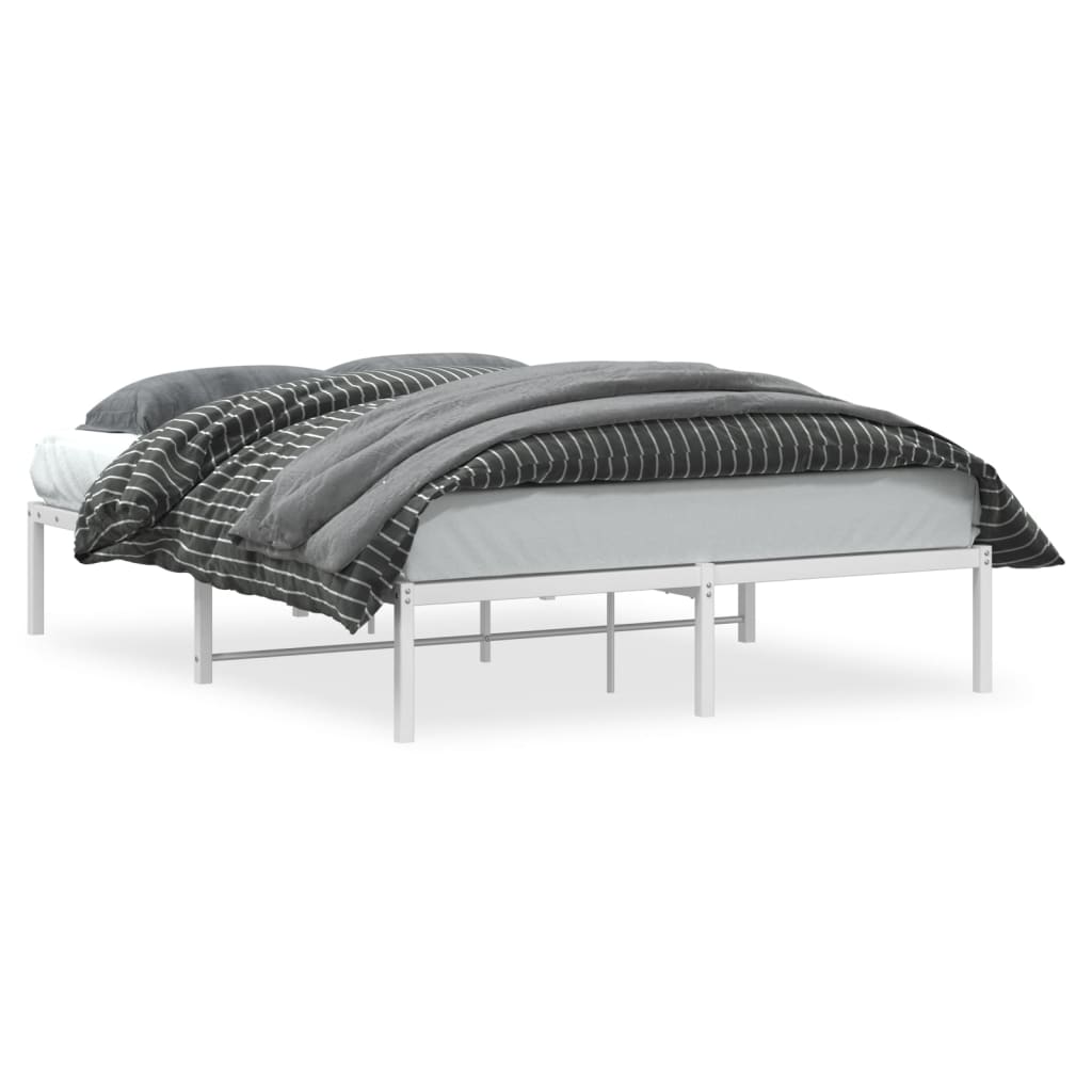 Metalni okvir za krevet bijeli 140 x 200 cm