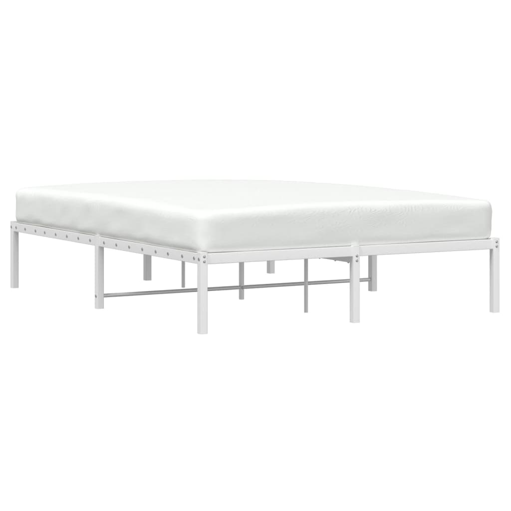 Metalni okvir za krevet bijeli 140 x 200 cm