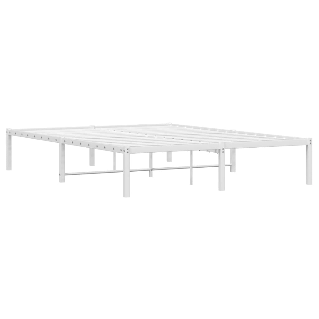 Metalni okvir za krevet bijeli 140 x 200 cm