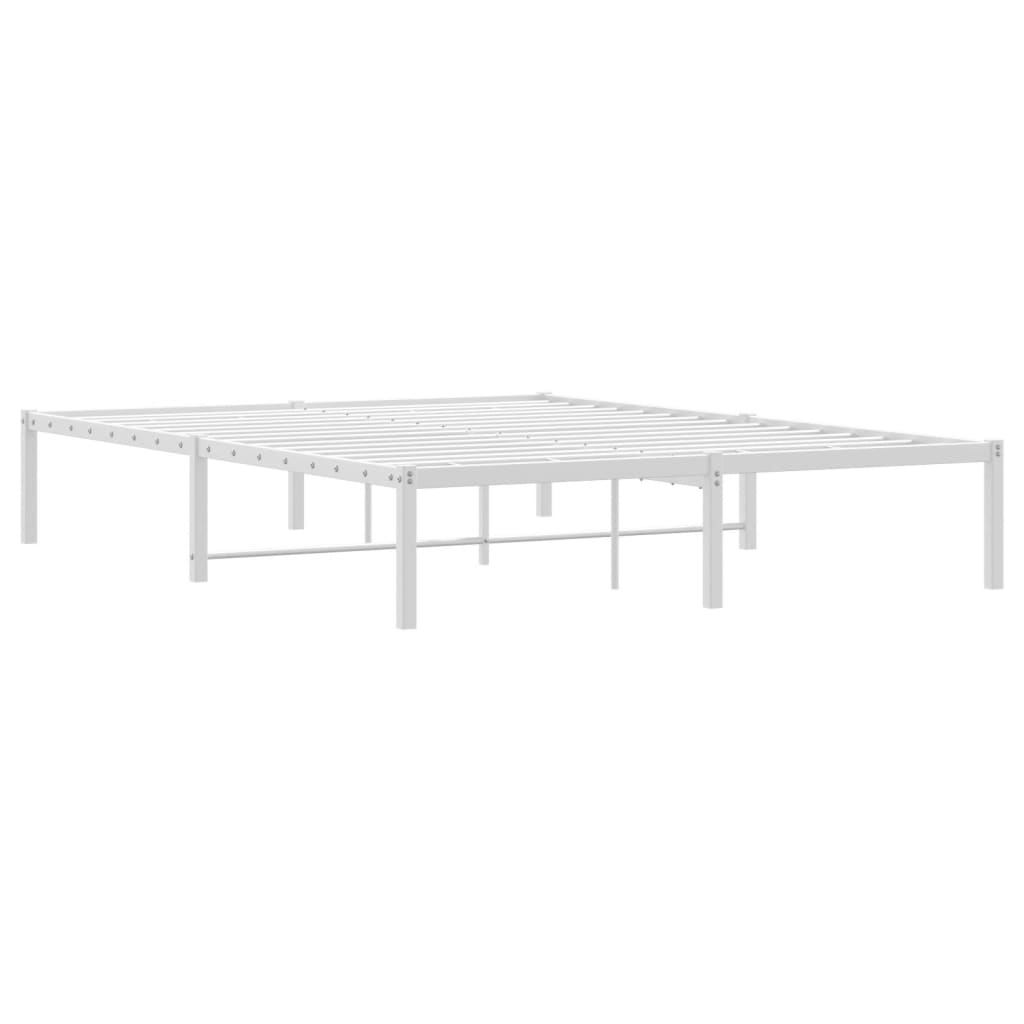 Metalni okvir za krevet bijeli 140 x 200 cm