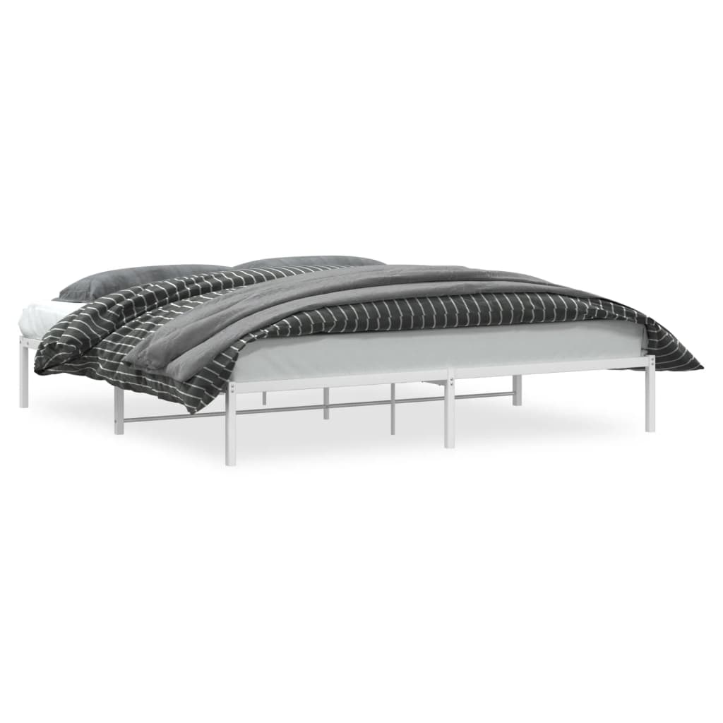 Metalni okvir za krevet bijeli 200x200 cm