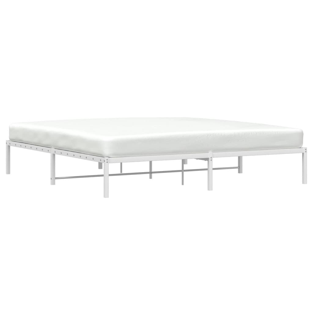 Metalni okvir za krevet bijeli 200x200 cm