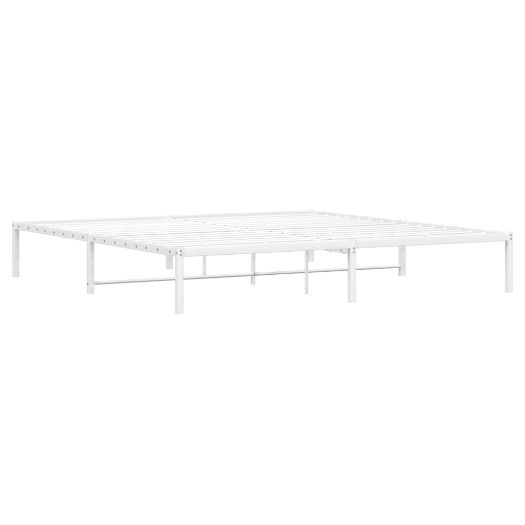 Metalni okvir za krevet bijeli 200x200 cm
