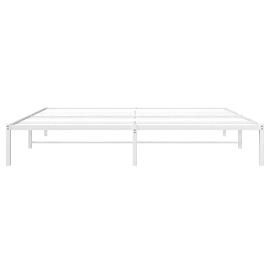 Metalni okvir za krevet bijeli 200x200 cm