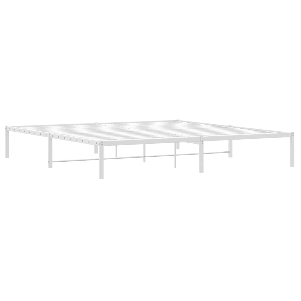 Metalni okvir za krevet bijeli 200x200 cm