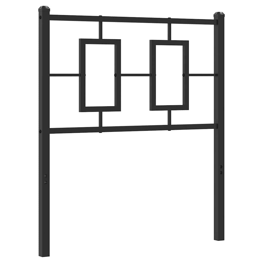 Metalno uzglavlje za krevet crno 75 cm