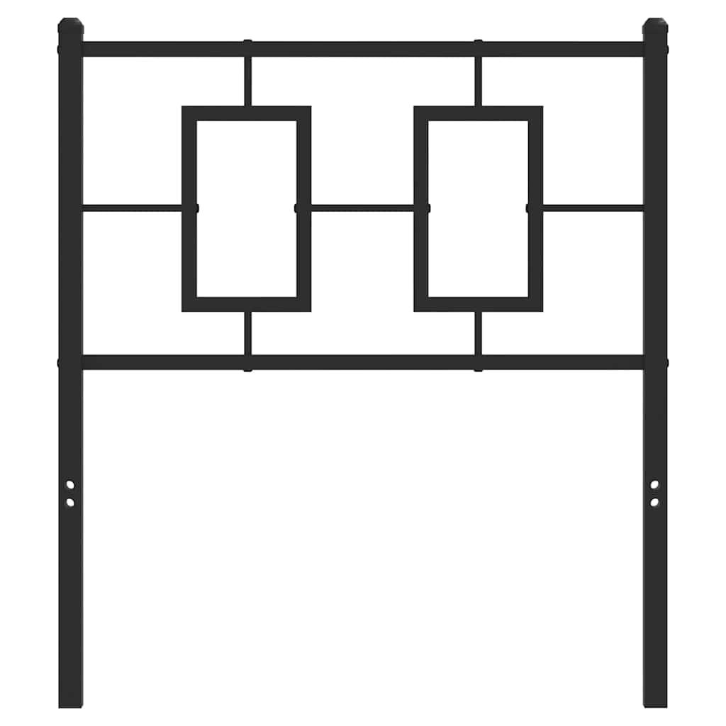 Metalno uzglavlje za krevet crno 75 cm