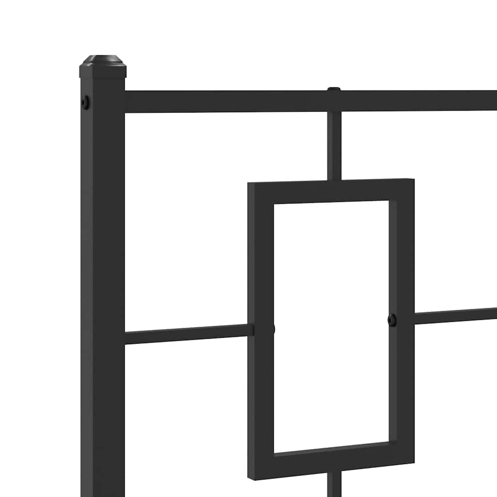 Metalno uzglavlje za krevet crno 75 cm