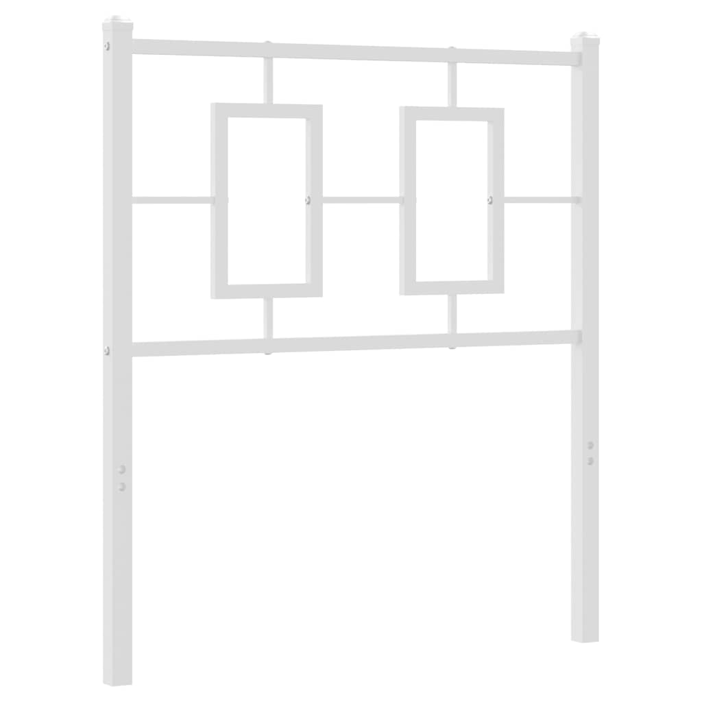 Metalno uzglavlje za krevet, bijelo, 75 cm