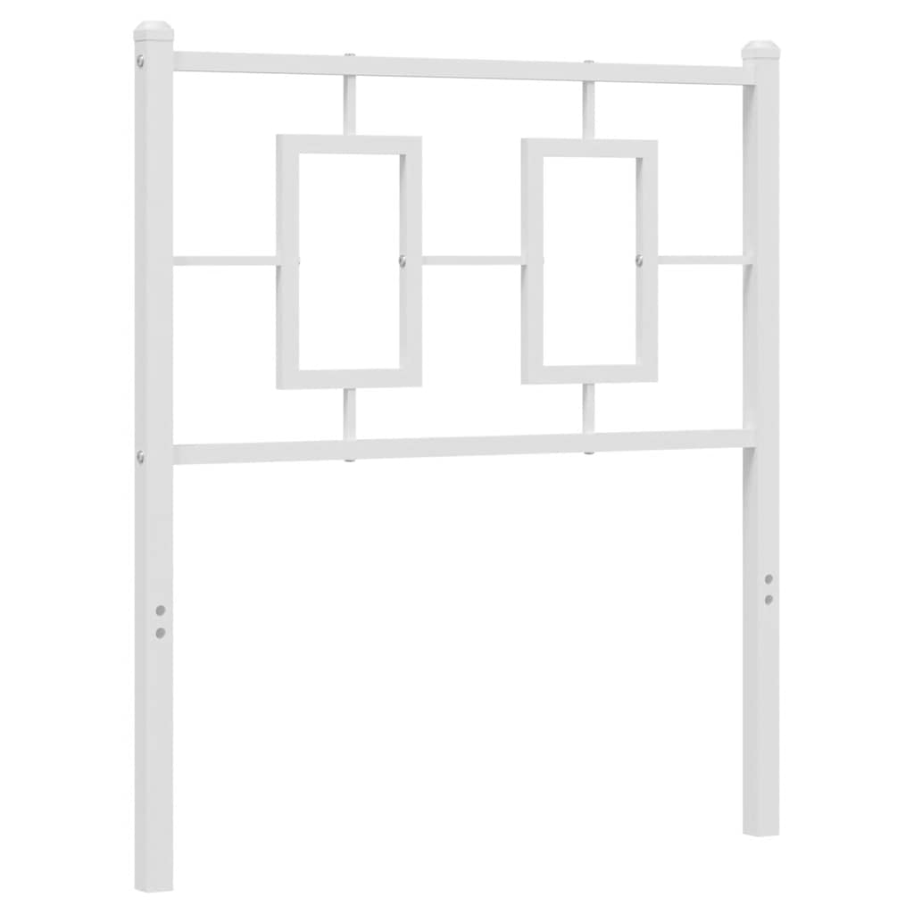 Metalno uzglavlje za krevet, bijelo, 75 cm