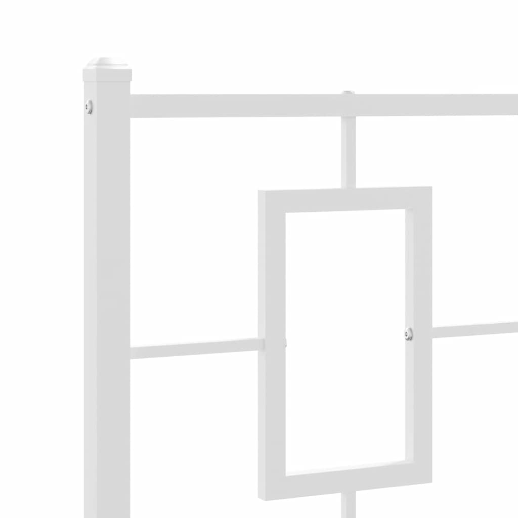 Metalno uzglavlje za krevet, bijelo, 75 cm