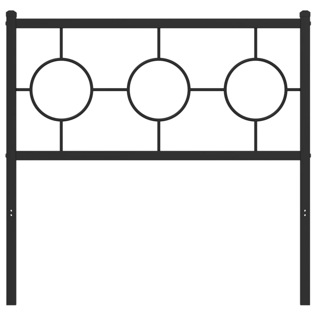 Metalno zamjensko uzglavlje crno 90 cm