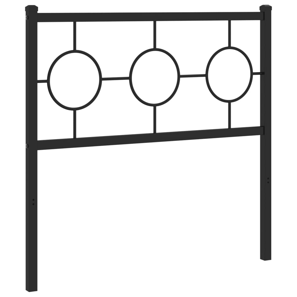 Metalno zamjensko uzglavlje crno 90 cm