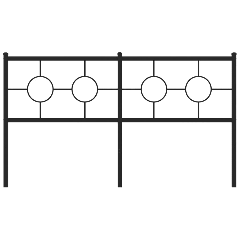 Metalno zamjensko uzglavlje crno 160 cm