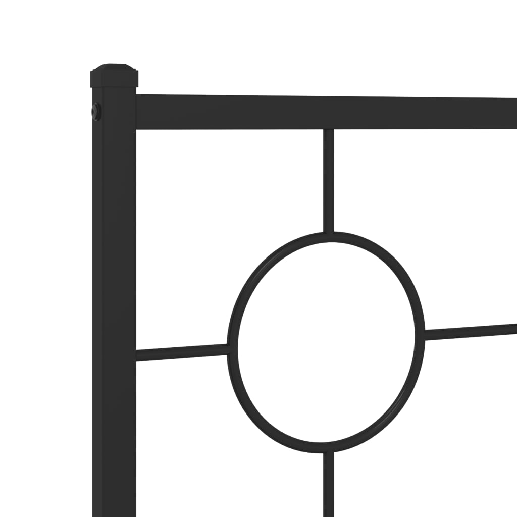 Metalno zamjensko uzglavlje crno 160 cm