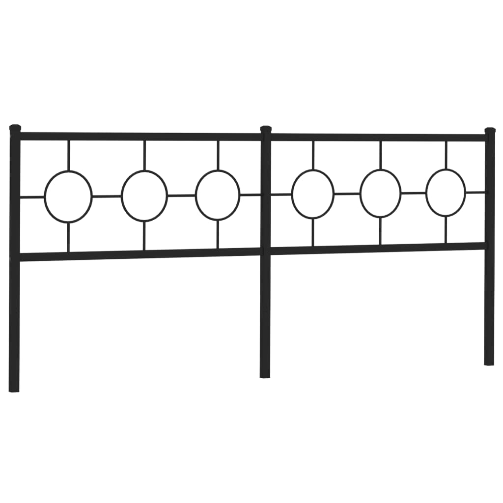 Metalno zamjensko uzglavlje crno 200 cm