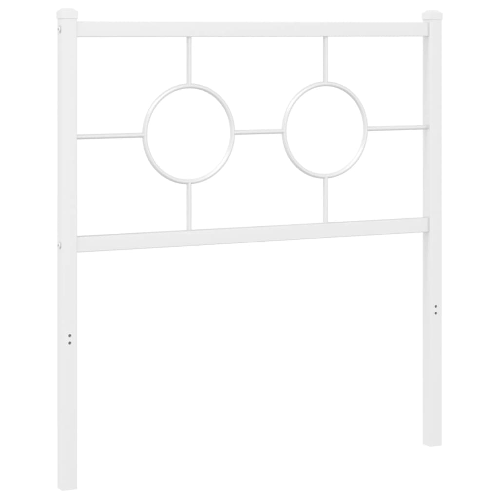 Metalno uzglavlje za krevet, bijelo, 75 cm