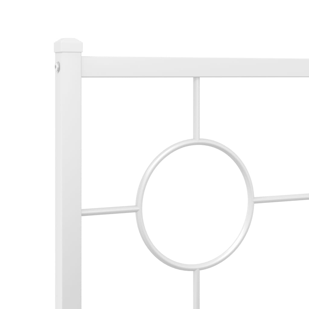 Metalno uzglavlje za krevet, bijelo, 75 cm