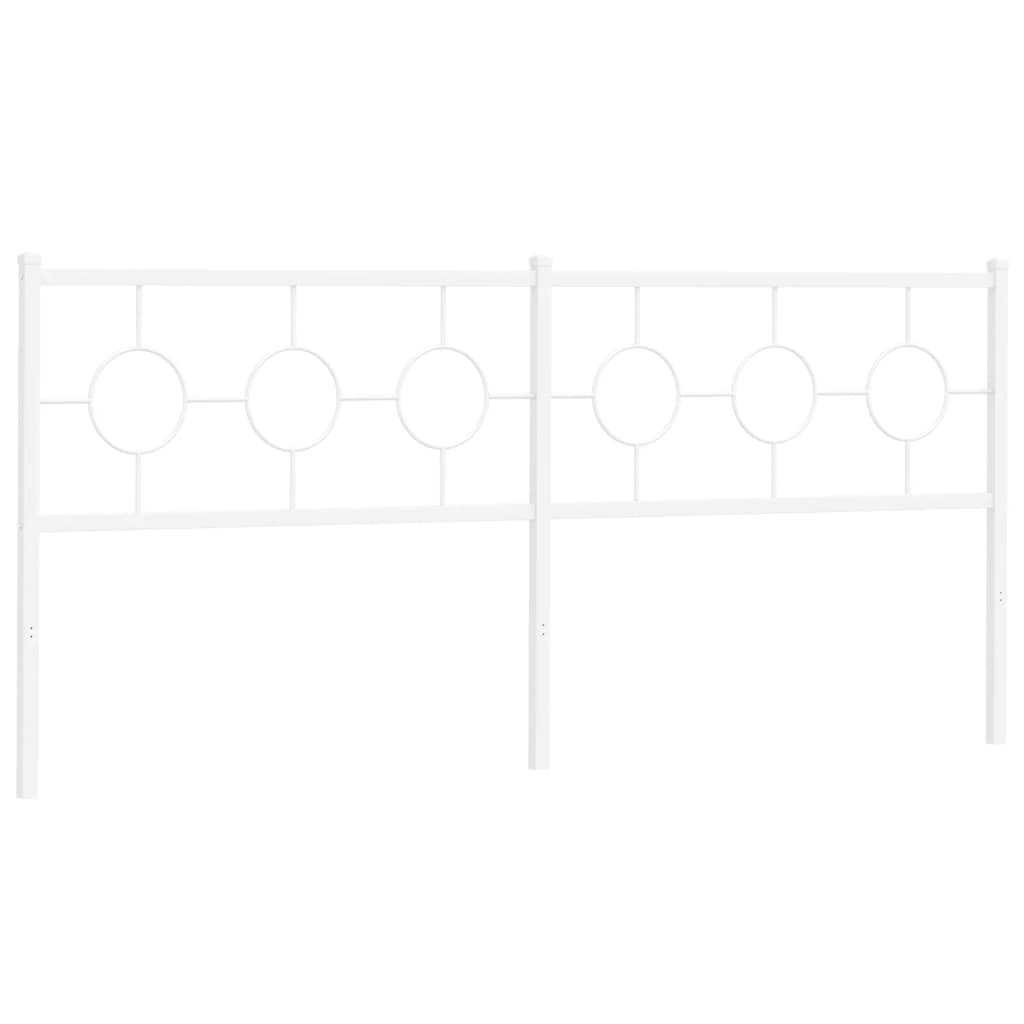 Metalno zamjensko uzglavlje bijelo 193 cm