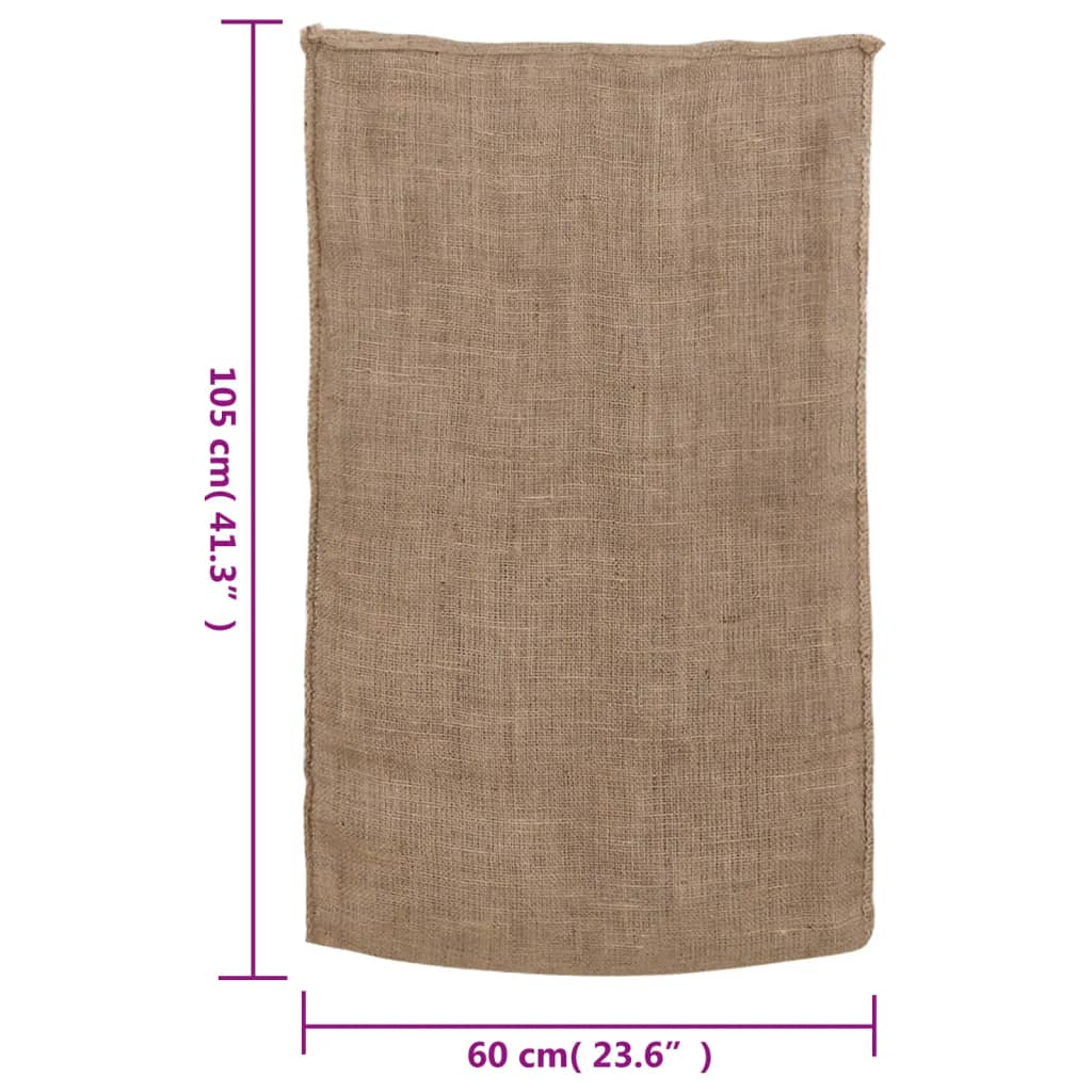 Jutene vreće 10 kom 60x105 cm 100 % juta 220 g/m²