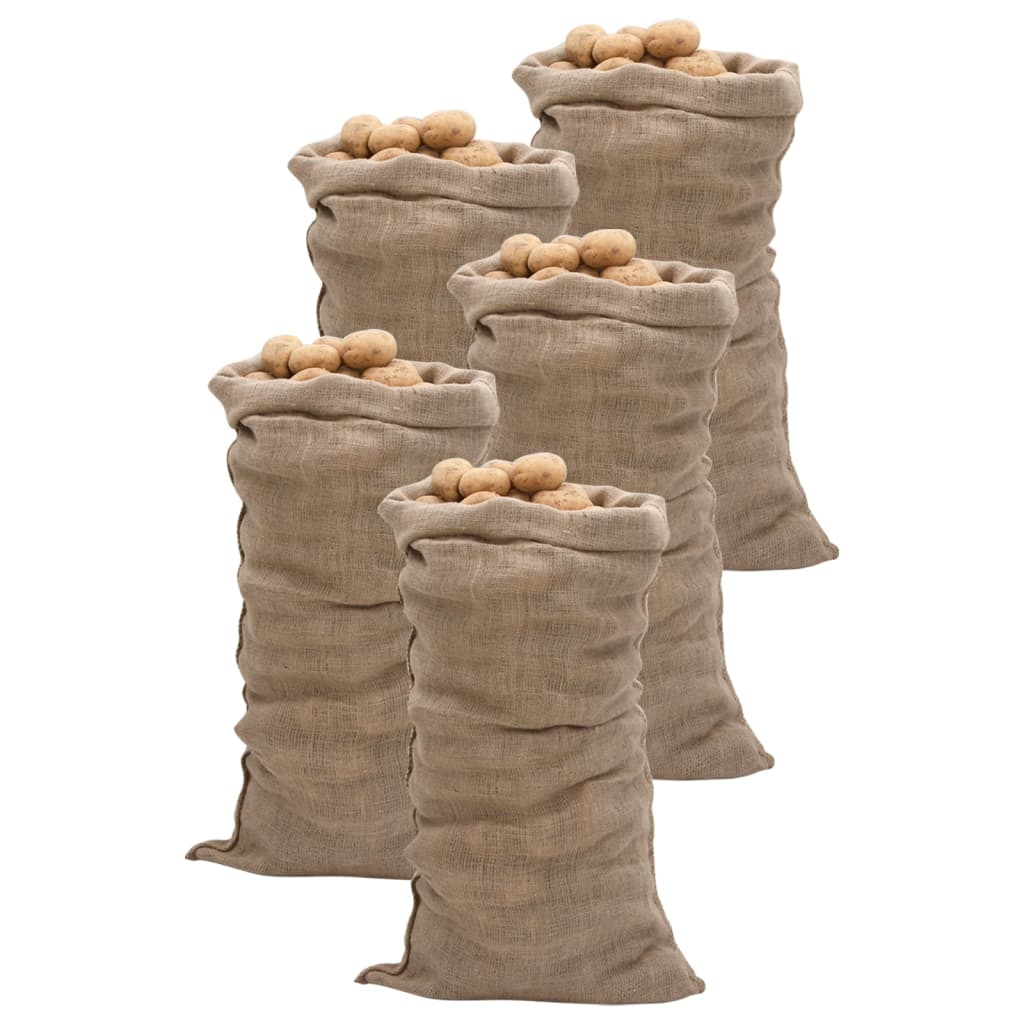 Jutene vreće 5 kom 65 x 135 cm 100 % juta 220 g/m²