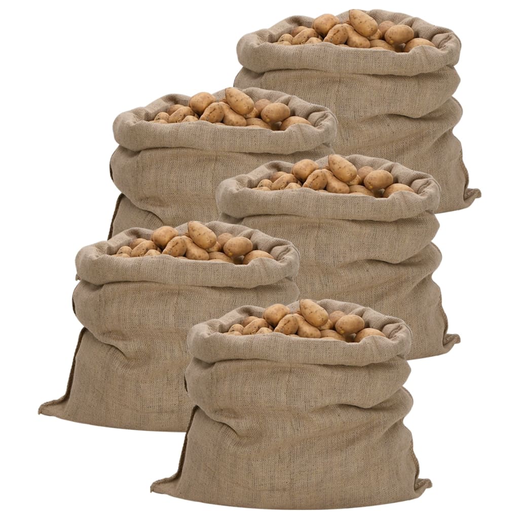 Jutene vreće 5 kom 100 x 110 cm 100 % juta 340 g/m²