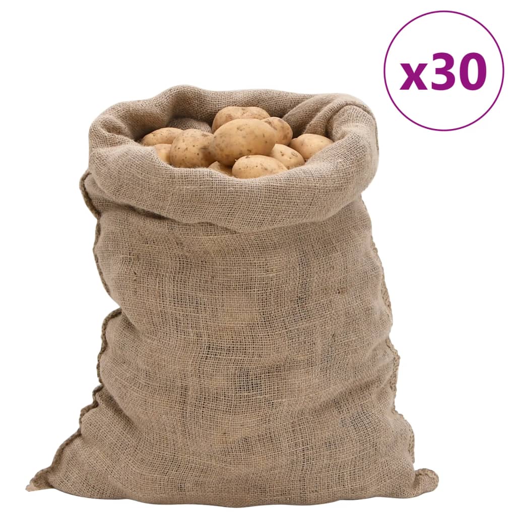 Jutene vreće 30 kom 60x105 cm 100 % juta 220 g/m²