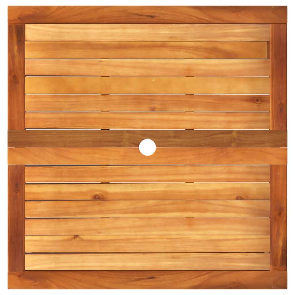 Vrtni stol crni 80 x 80 x 75 cm od poliratana i drva bagrema