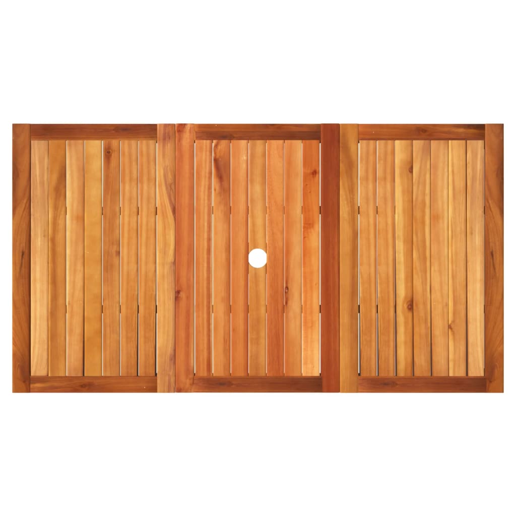 Vrtni stol crni 140 x 80 x 75 cm od poliratana i drva bagrema