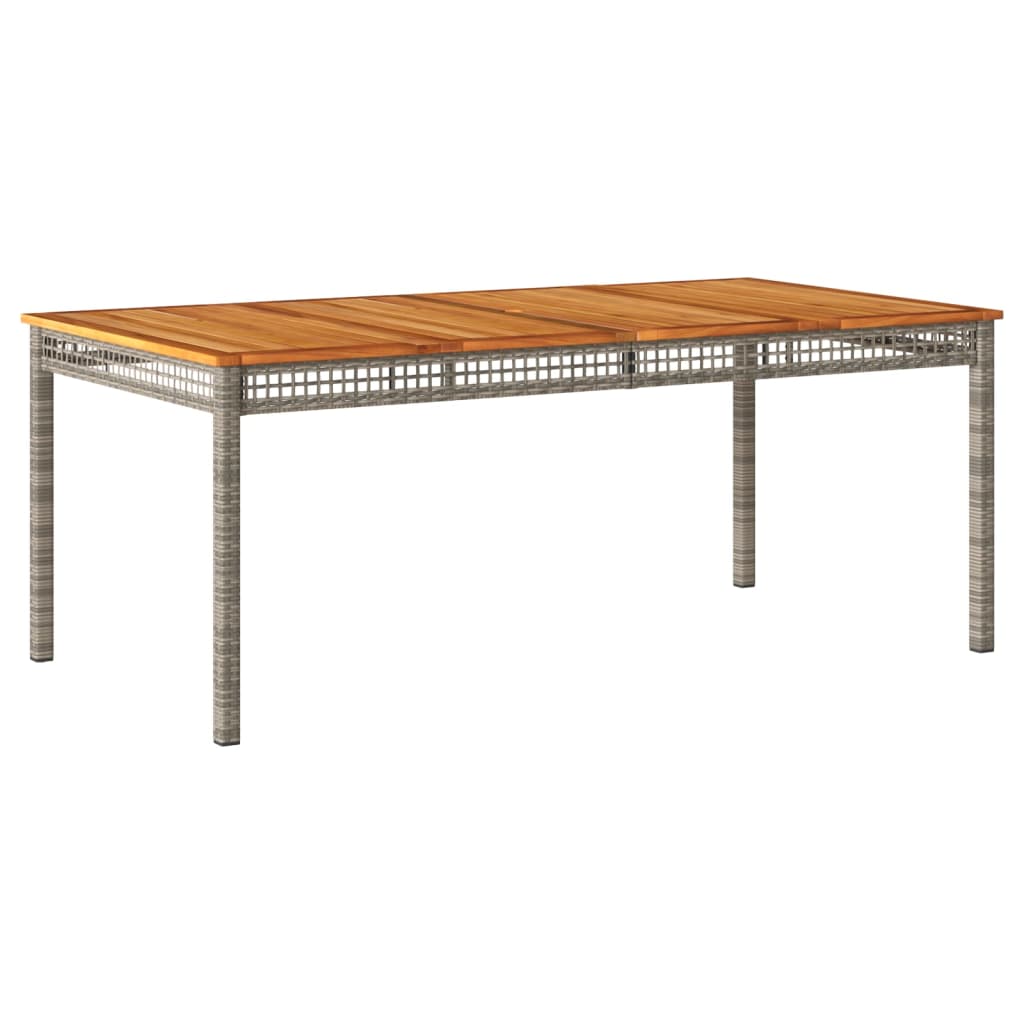 Vrtni stol sivi 180 x 90 x 75 cm od poliratana i drva bagrema