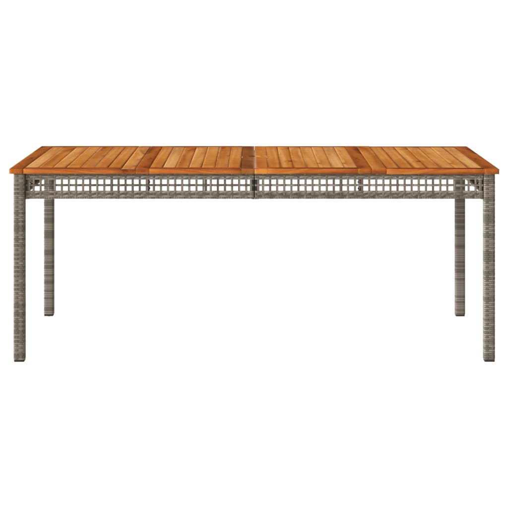 Vrtni stol sivi 180 x 90 x 75 cm od poliratana i drva bagrema