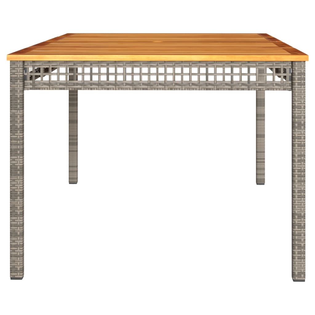 Vrtni stol sivi 180 x 90 x 75 cm od poliratana i drva bagrema