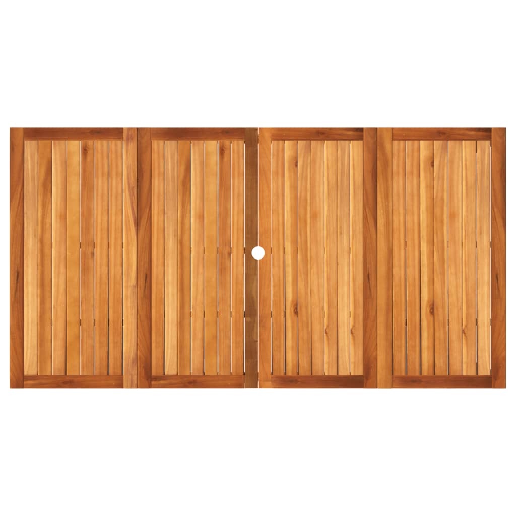 Vrtni stol sivi 180 x 90 x 75 cm od poliratana i drva bagrema