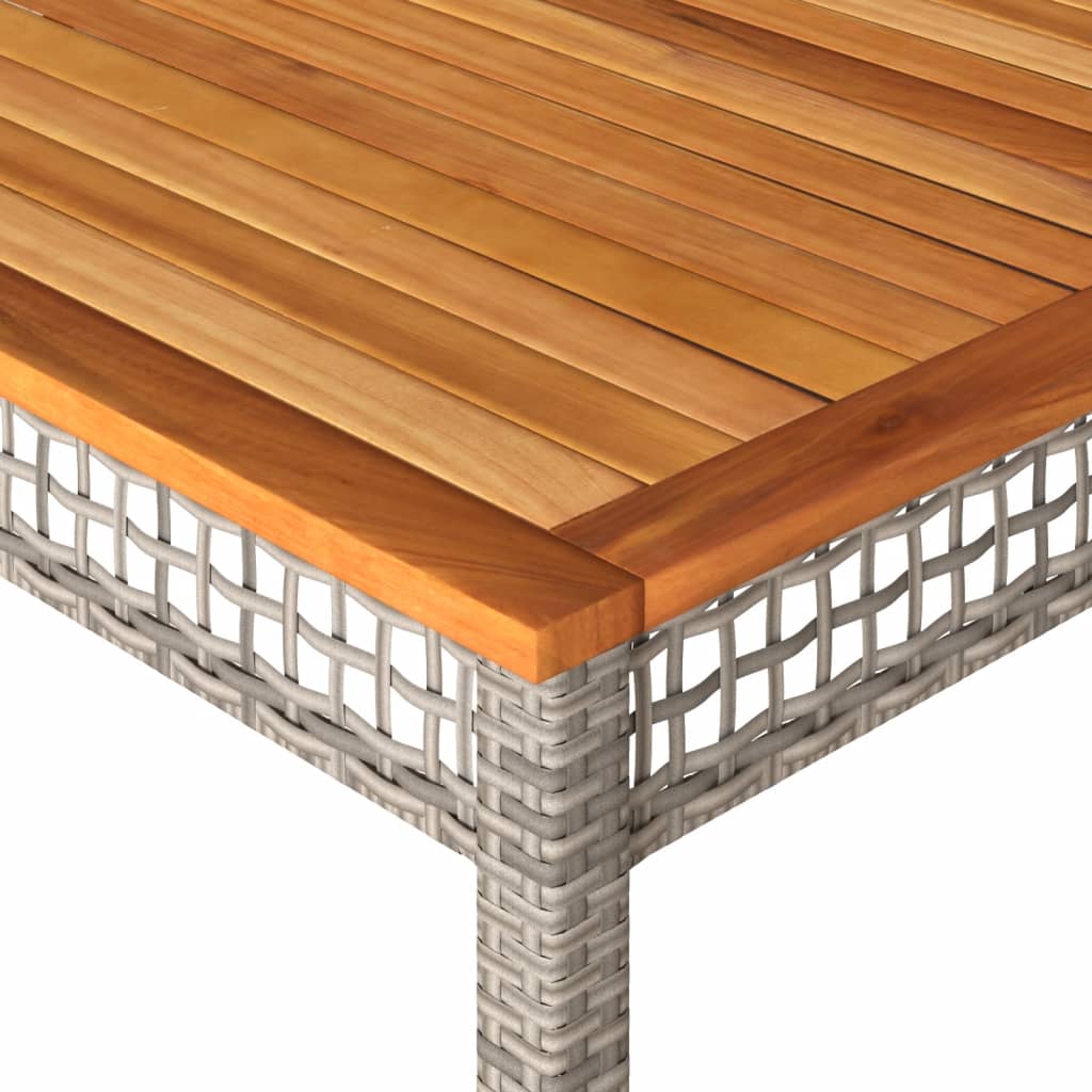 Vrtni stol sivi 180 x 90 x 75 cm od poliratana i drva bagrema
