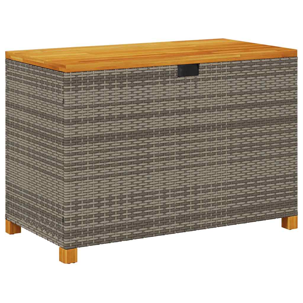 Vrtna kutija za pohranu siva 110x55x63cm poliratan drvo bagrema