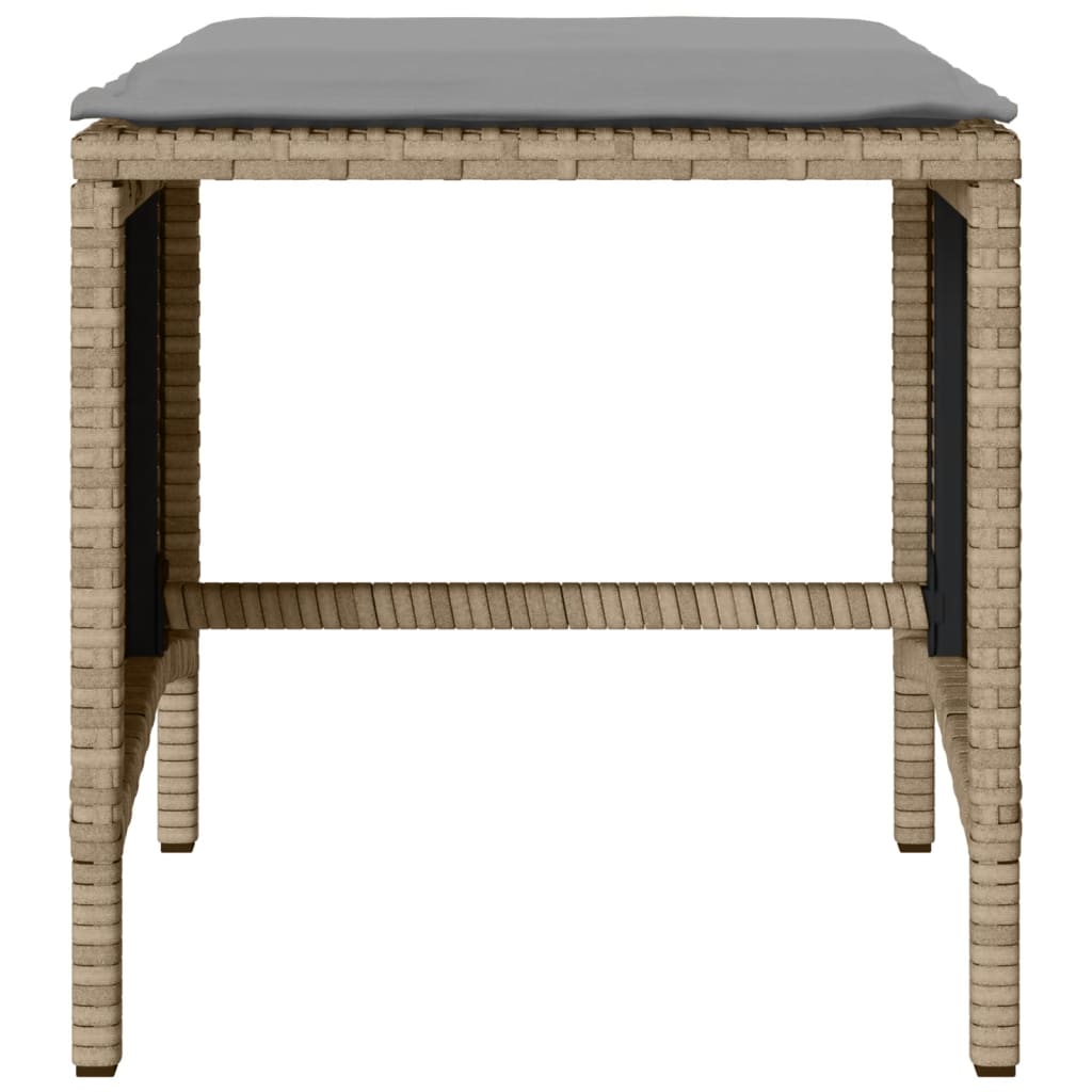 4-dijelni set vrtnih sofa s jastucima bež od poliratana