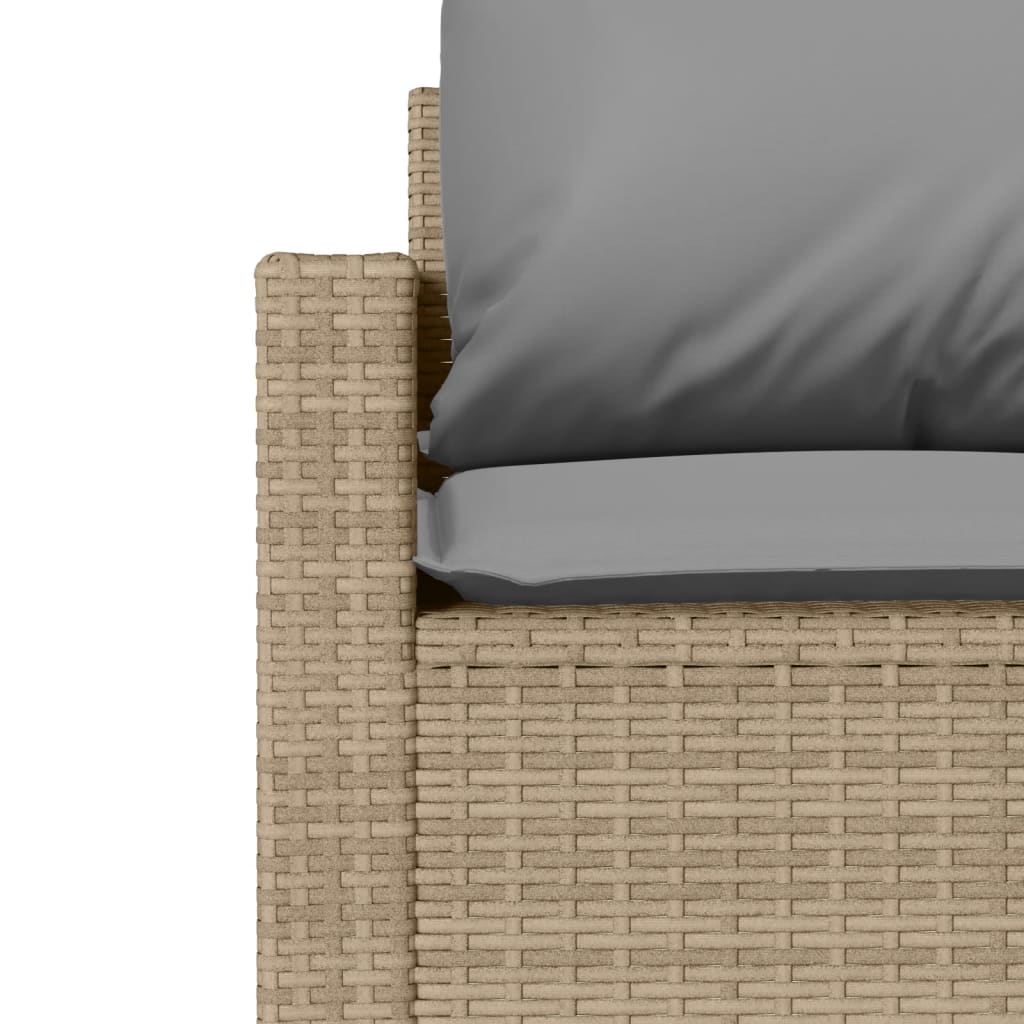 4-dijelni set vrtnih sofa s jastucima bež od poliratana
