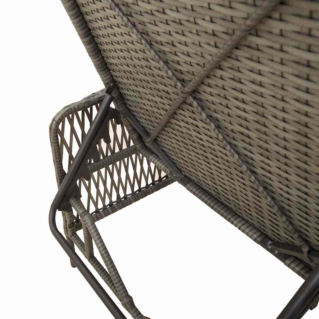 Ležaljka 3 pcs Siva i tamnoplava 200 x 55 x 92 cm poliratan