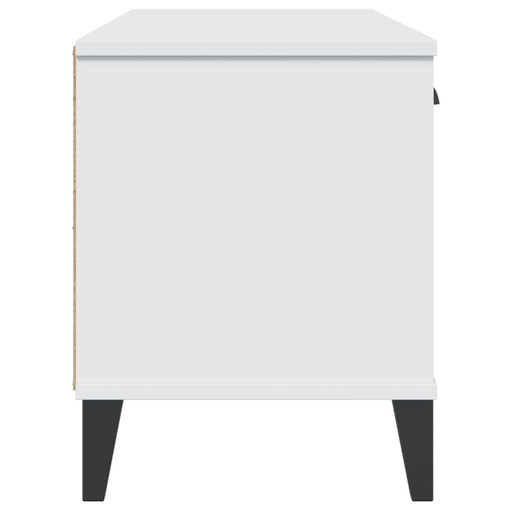 Klupa za cipele VIKEN bijela 106 x 35 x 45 cm konstruirano drvo